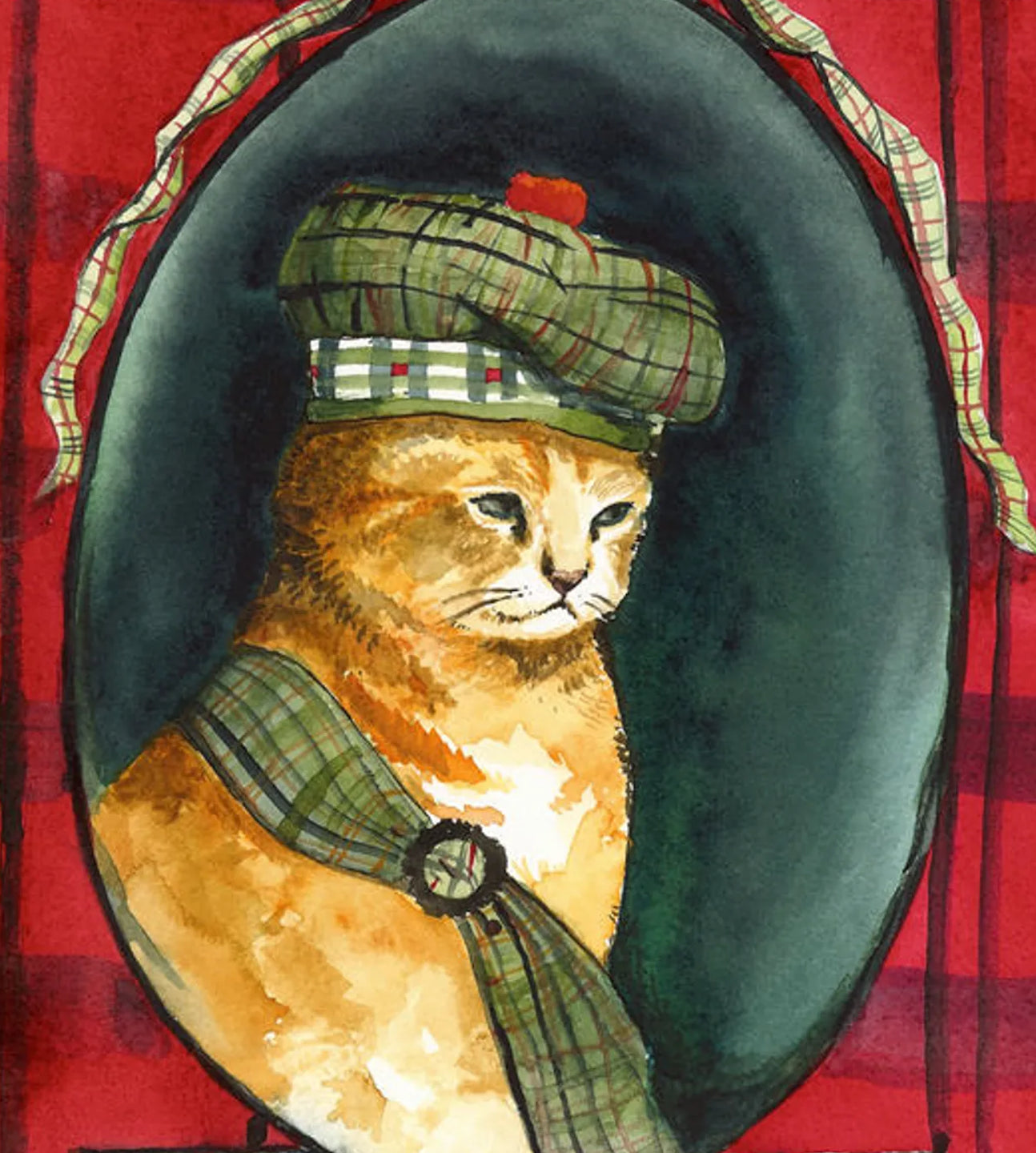 Sir Angus, the Scottish Cat Print