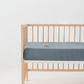 Fog Blue Fitted Crib Sheet