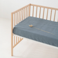 Fog Blue Fitted Crib Sheet