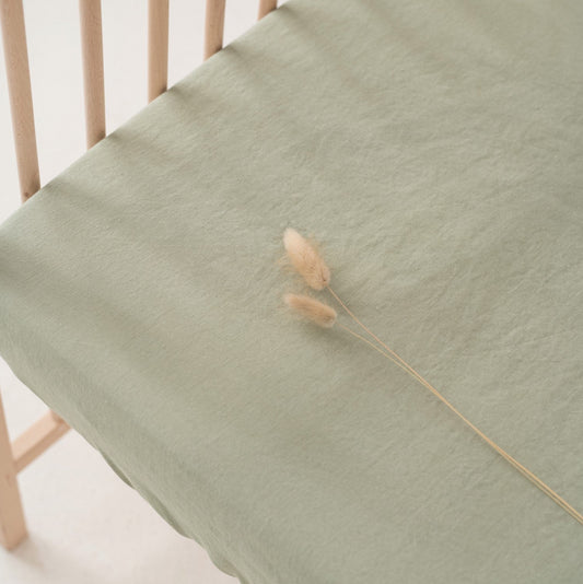 Sage Fitted Crib Sheet