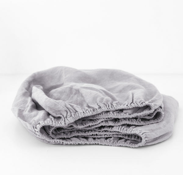 Light Grey Fitted Crib Sheet