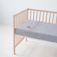 Light Grey Fitted Crib Sheet