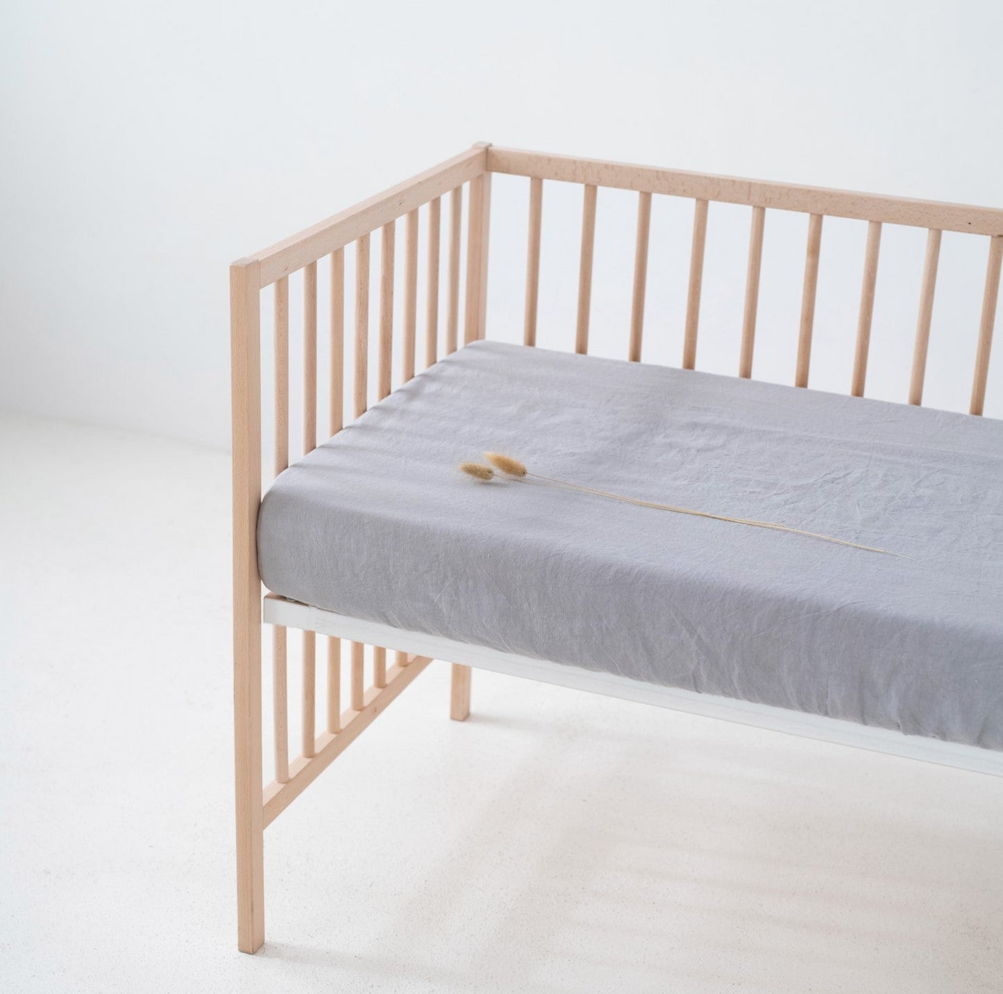 Light Grey Fitted Crib Sheet