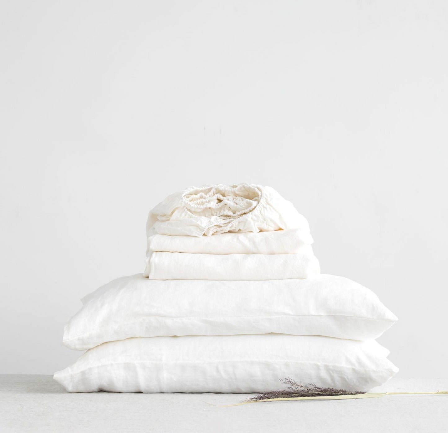 White Linen Sheet Set