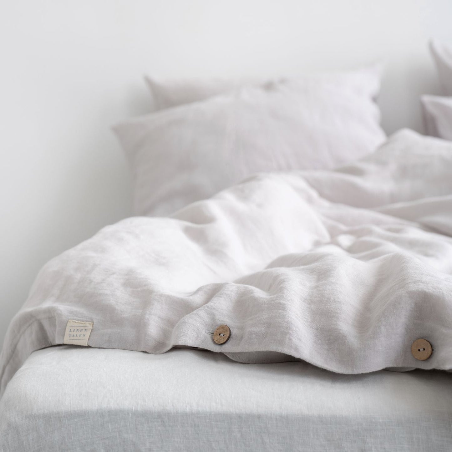 Silver Linen Duvet Cover Set