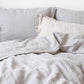 Silver Linen Duvet Cover Set