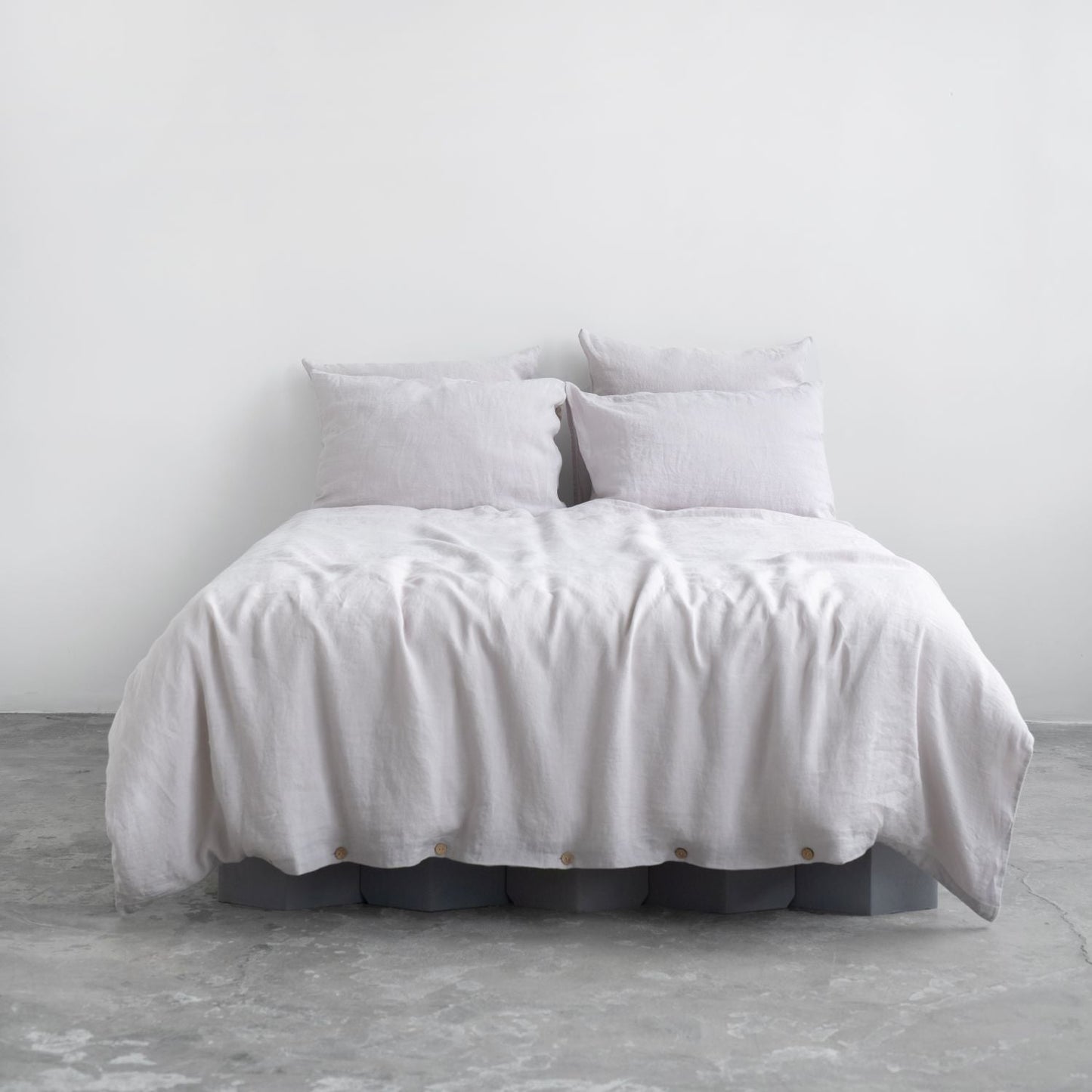 Silver Linen Duvet Cover Set