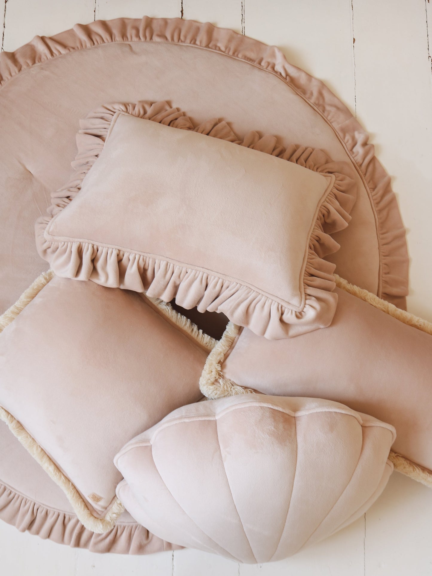 Soft Velvet Latte Shell Pillow