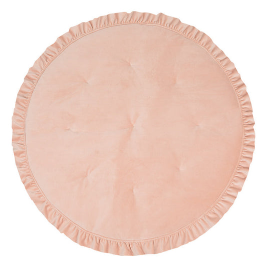 Soft Velvet Apricot Mat with Frill