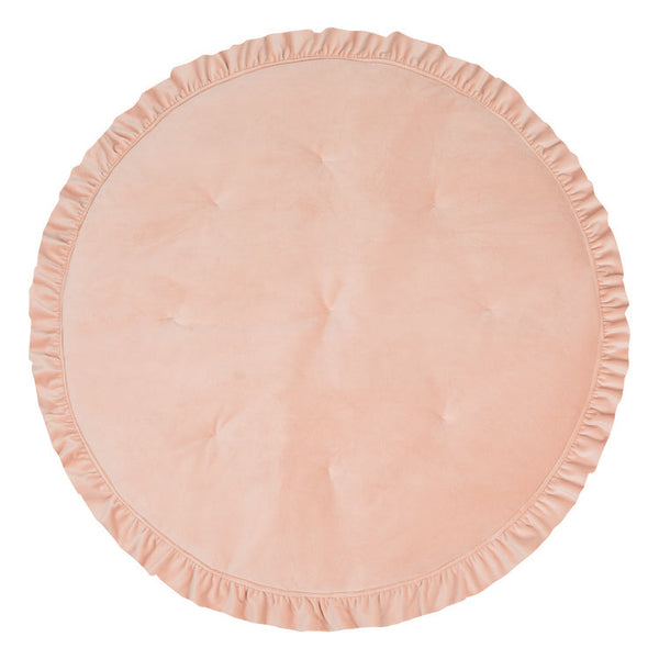 Soft Velvet Apricot Mat with Frill