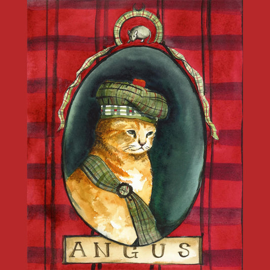 Sir Angus, the Scottish Cat Print