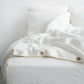 Summer White Linen Duvet Cover Set