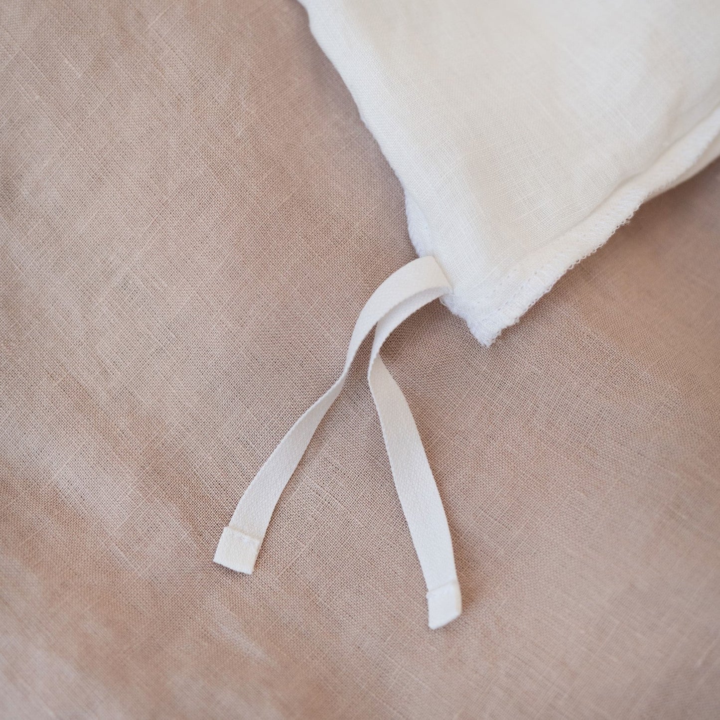 Summer White Linen Duvet Cover Set