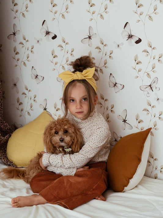 Linen “Caramel” Leaf Pillow