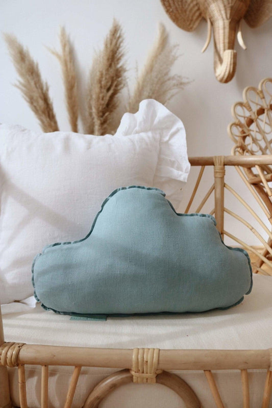 Linen “Eye of the Sea” Cloud Pillow