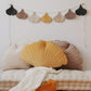 Velvet Honey Ginkgo Leaf Pillow