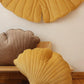 Velvet Honey Ginkgo Leaf Pillow