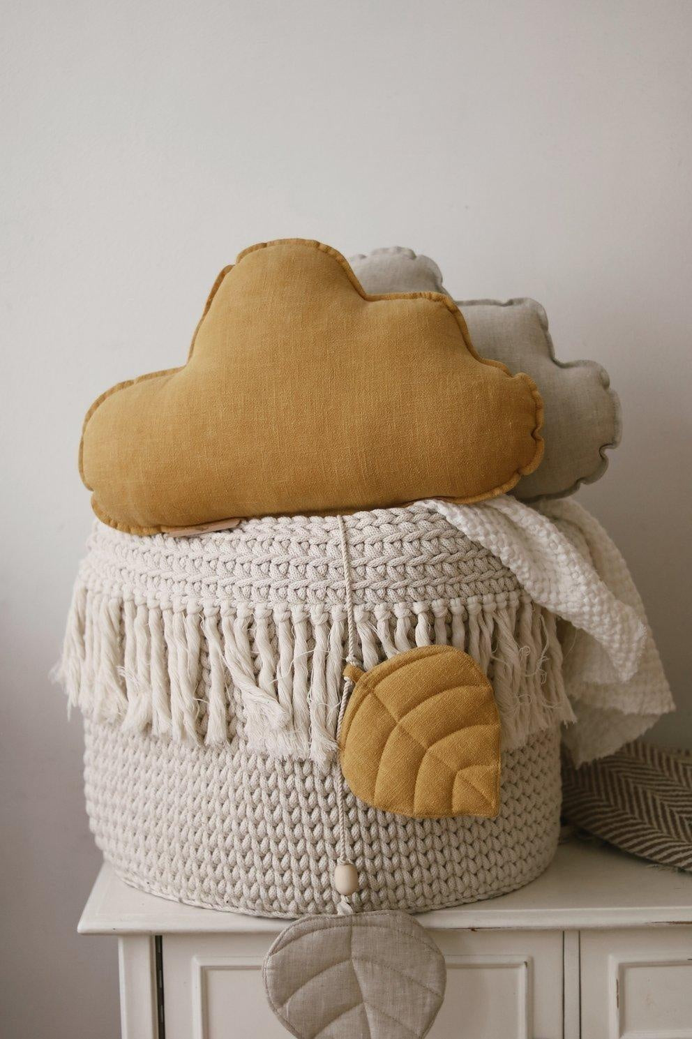 Linen “Mango” Cloud Pillow