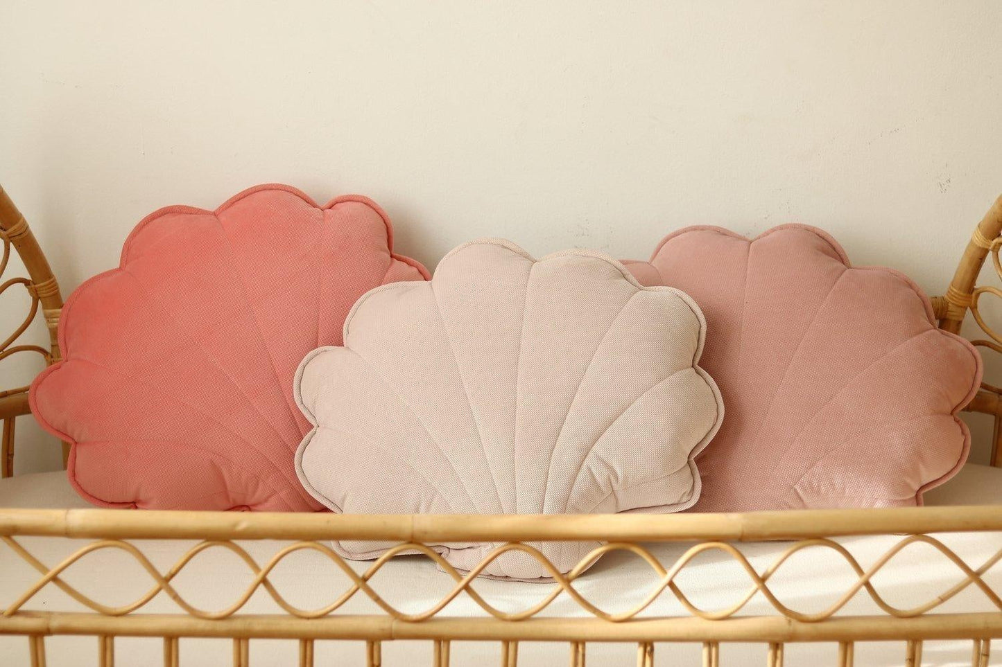 Large Velvet “Powder Pink” Shell Pillow