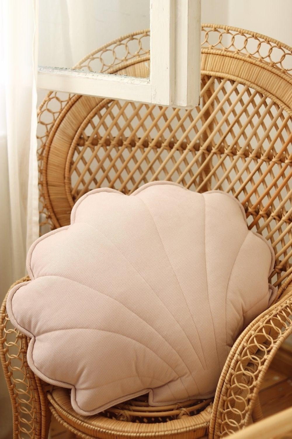 Large Velvet “Powder Pink” Shell Pillow