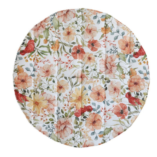 Flower Power Round Cotton Mat