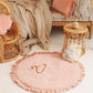 Soft Velvet Apricot Mat with Frill