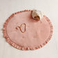 Soft Velvet Apricot Mat with Frill