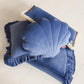 Soft Velvet Sapphire Shell Pillow